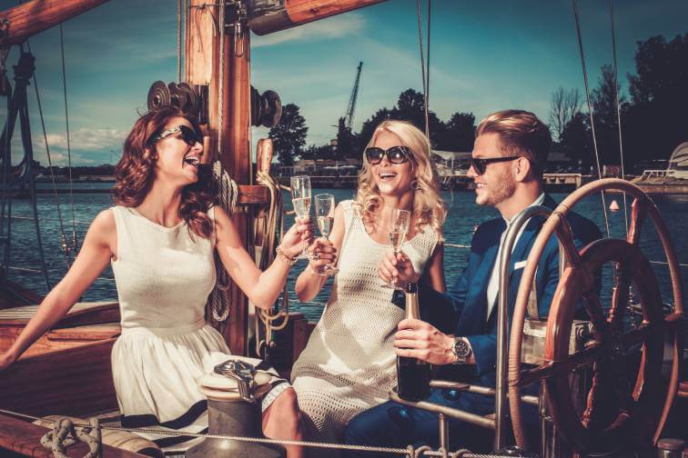A group of adults partying in Los Cabos