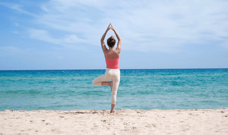 Yoga on the beach