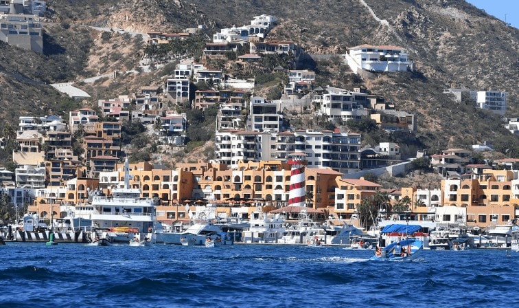 View of Cabo San Lucas from the water